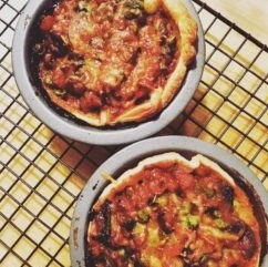 Curried Pea and Lentil Open Pies