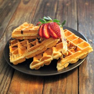 Peanut Butter Protein Waffles